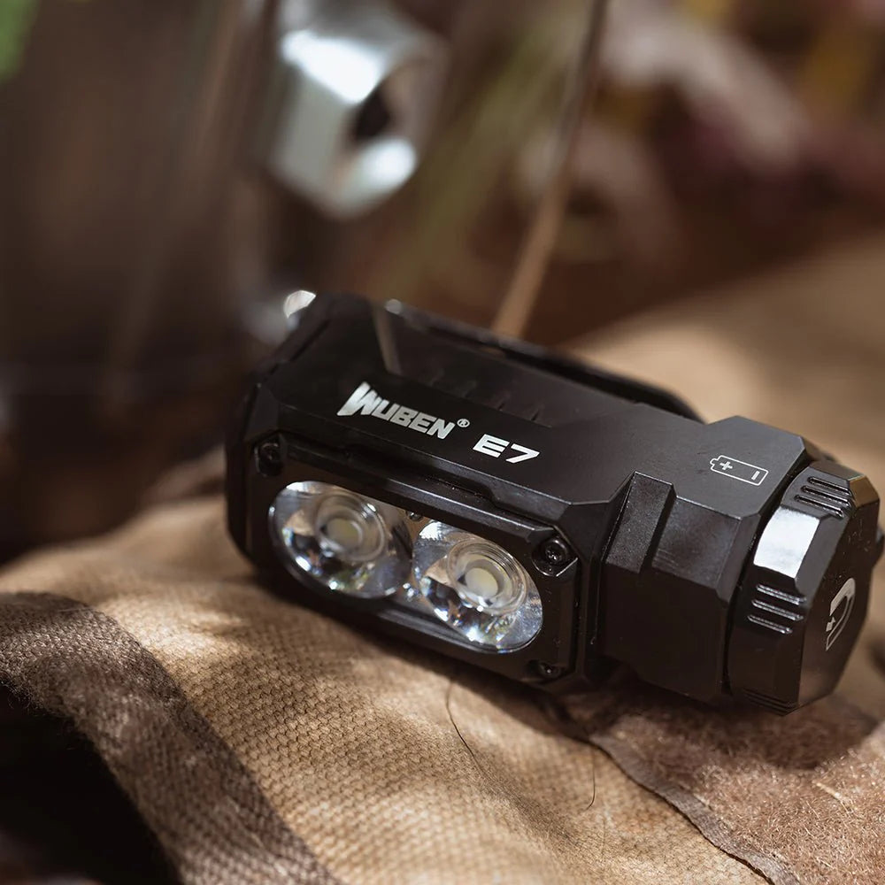 Wuben E7 2-in-1 Head Torch and EDC Torch - Head Torch Kit (Includes Headband)
