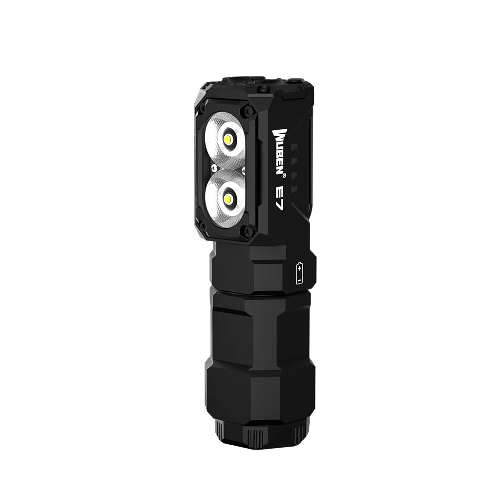 WUBEN E7 2-in-1 Head Torch and EDC Torch - Head Torch Extended Battery Kit (Includes Extender, 18650 Battery & Headband)