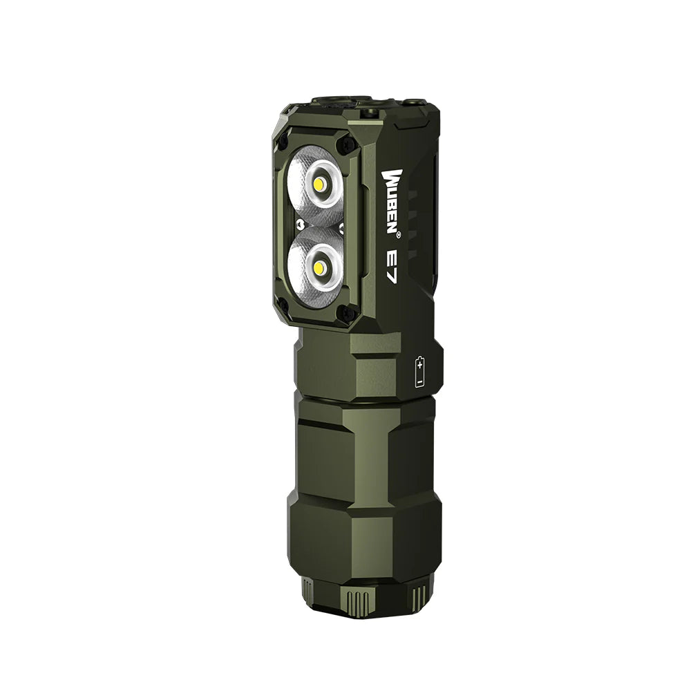WUBEN E7 2-in-1 Head Torch and EDC Torch - Head Torch Extended Battery Kit (Includes Extender, 18650 Battery & Headband)