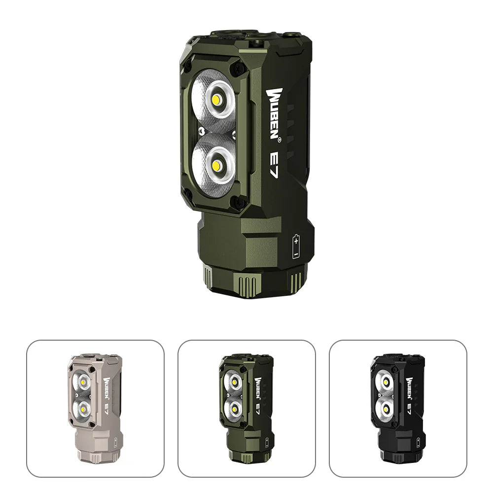 Wuben E7 2-in-1 Head Torch and EDC Torch - Head Torch Kit (Includes Headband)
