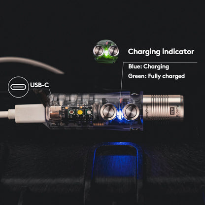 RovyVon Aurora A28 2nd Generation USB - C Versatile EDC Torch with Sidelights - Refraction Lighting
