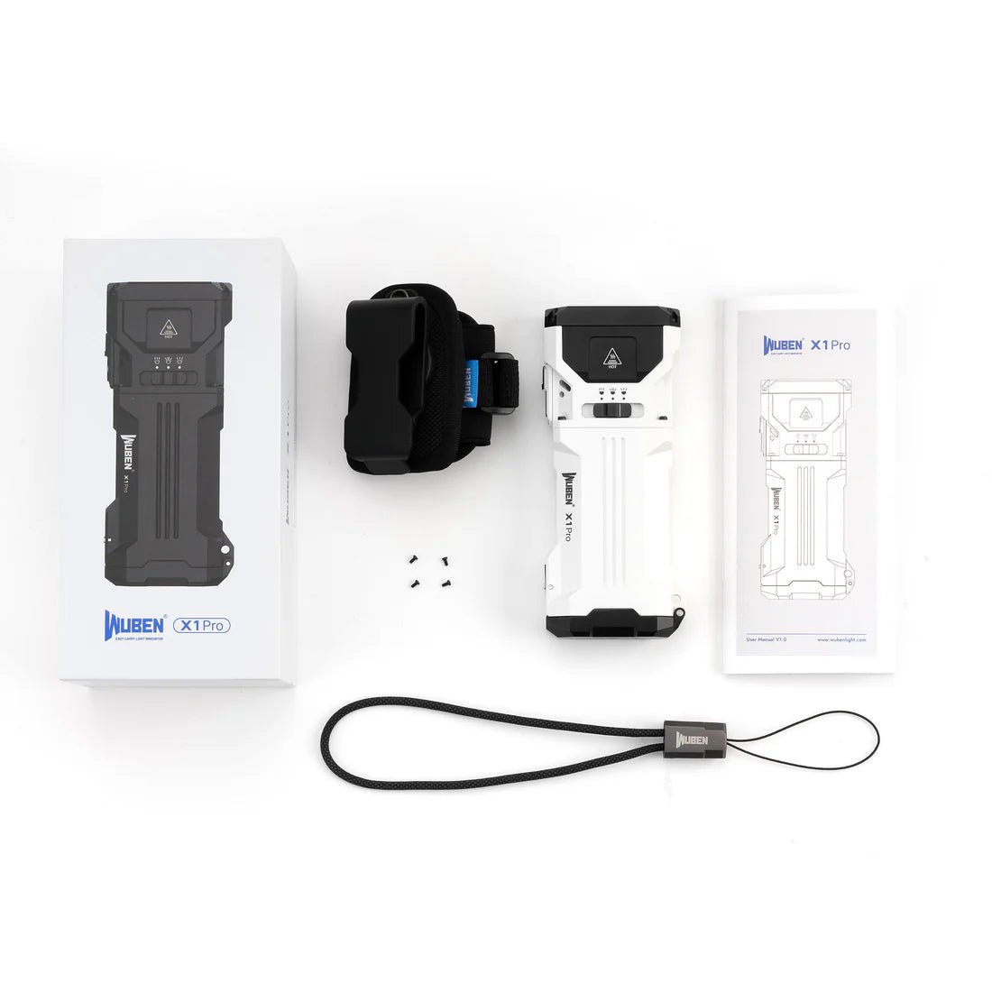 Wuben X1 Pro 12300 Lumens Rechargeable Power Bank EDC Torch - Refraction Lighting