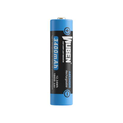 WUBEN ABE3400R 3400mAh 18650 Direct USB-C Rechargeable Li-ion Battery (Protected)