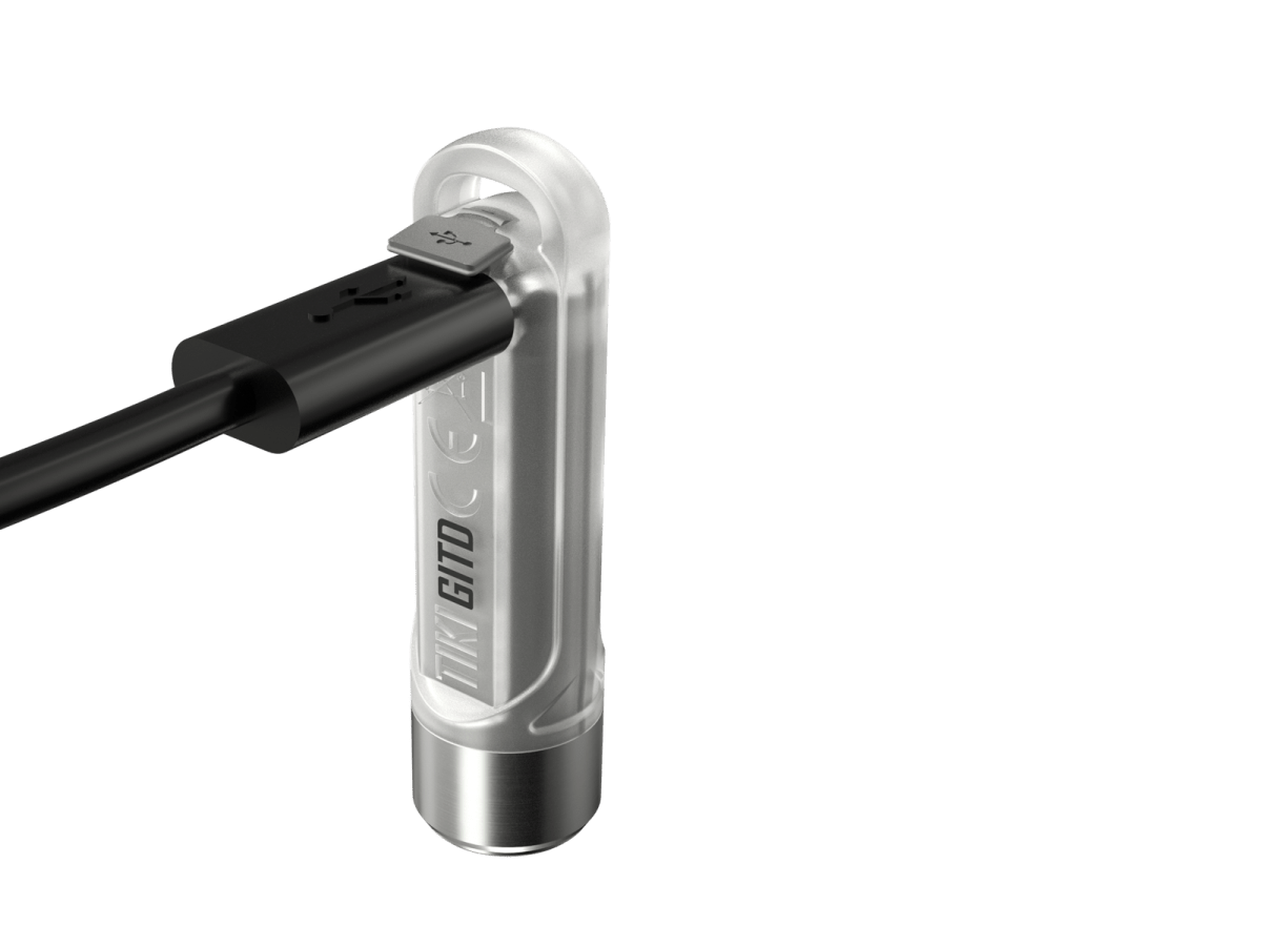 Nitecore TIKI GITD 300 Lumen Luminous Body Keychain Light - Refraction Lighting