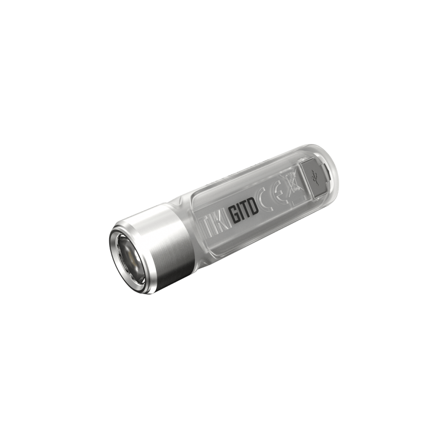 Nitecore TIKI GITD Blue 300 Lumen Luminous Body Keychain Light - Refraction Lighting