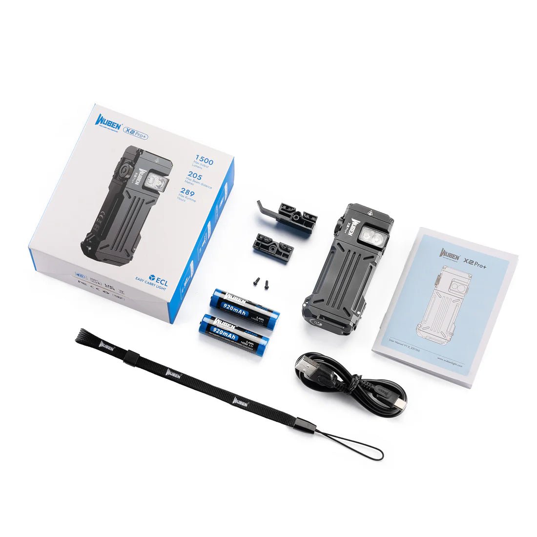 Wuben X2 Pro+ 1500 Lumens Magnetic EDC Torch - Refraction Lighting