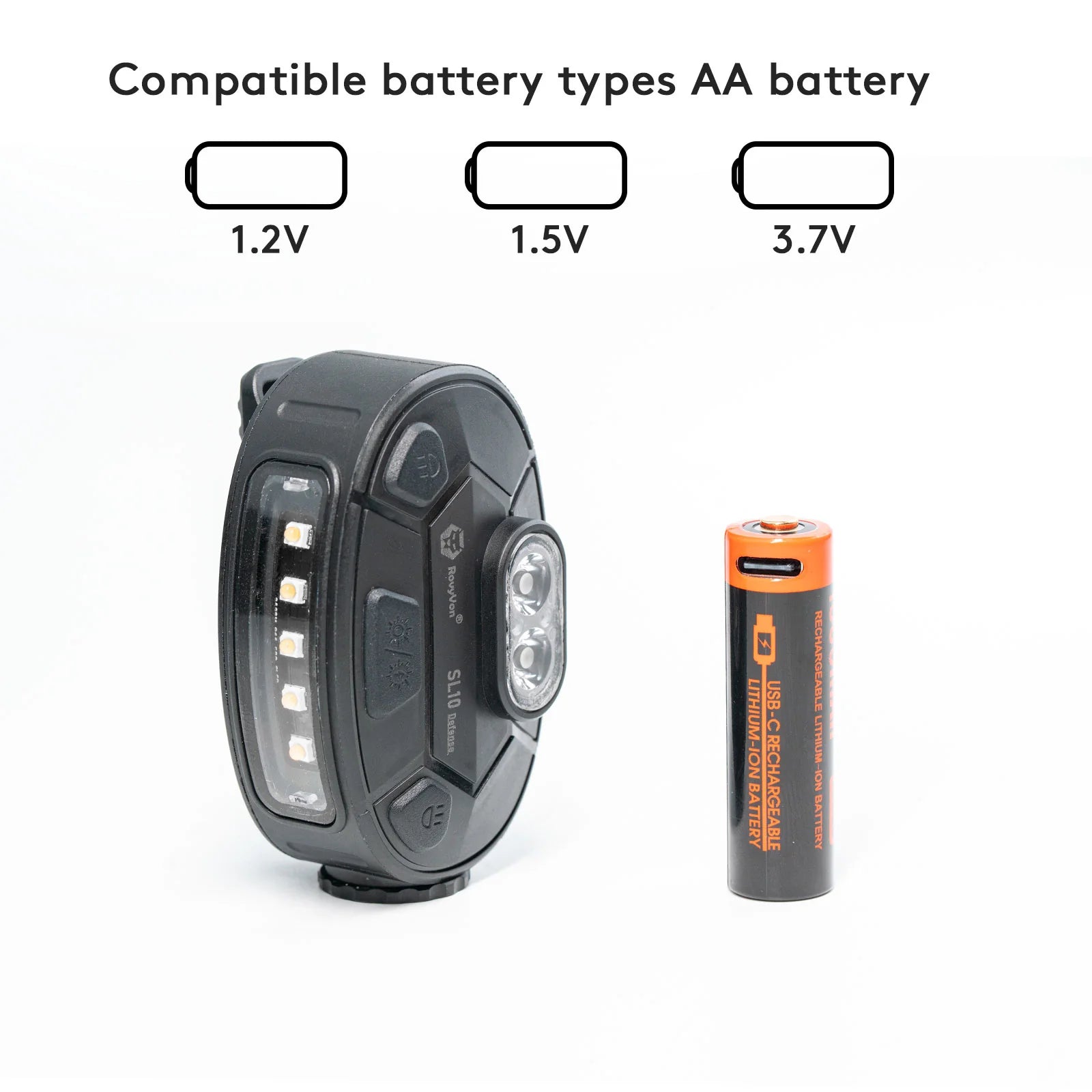 RovyVon SL10 Clip - on AA Battery EDC Compact Safety Light - Refraction Lighting