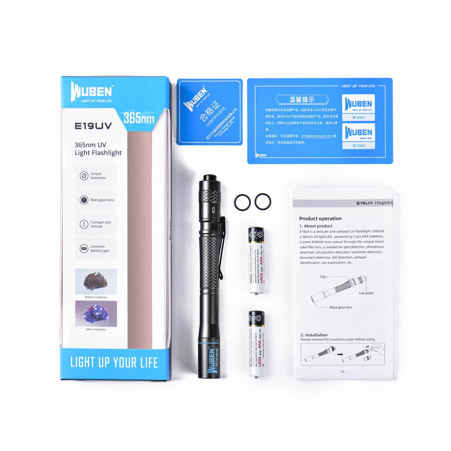 WUBEN E19UV 365nm UV Penlight