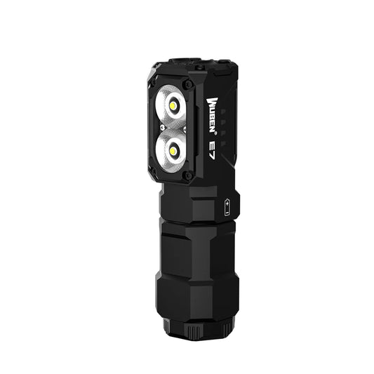 WUBEN E7 2-in-1 Head Torch and EDC Torch - Torch Only Extended Battery Kit (Includes Extender & 18650 Battery - No Headband)