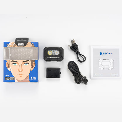 WUBEN H4 Multi - function Head Torch - With Dual Battery Options - Refraction Lighting