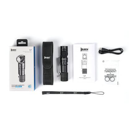 WUBEN L1 Rotating Head Dual - Beam Magnetic Base Torch - Refraction Lighting