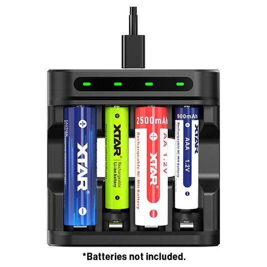 XTAR L4 AA/AAA USB - C Four - Slot Charger - Refraction Lighting