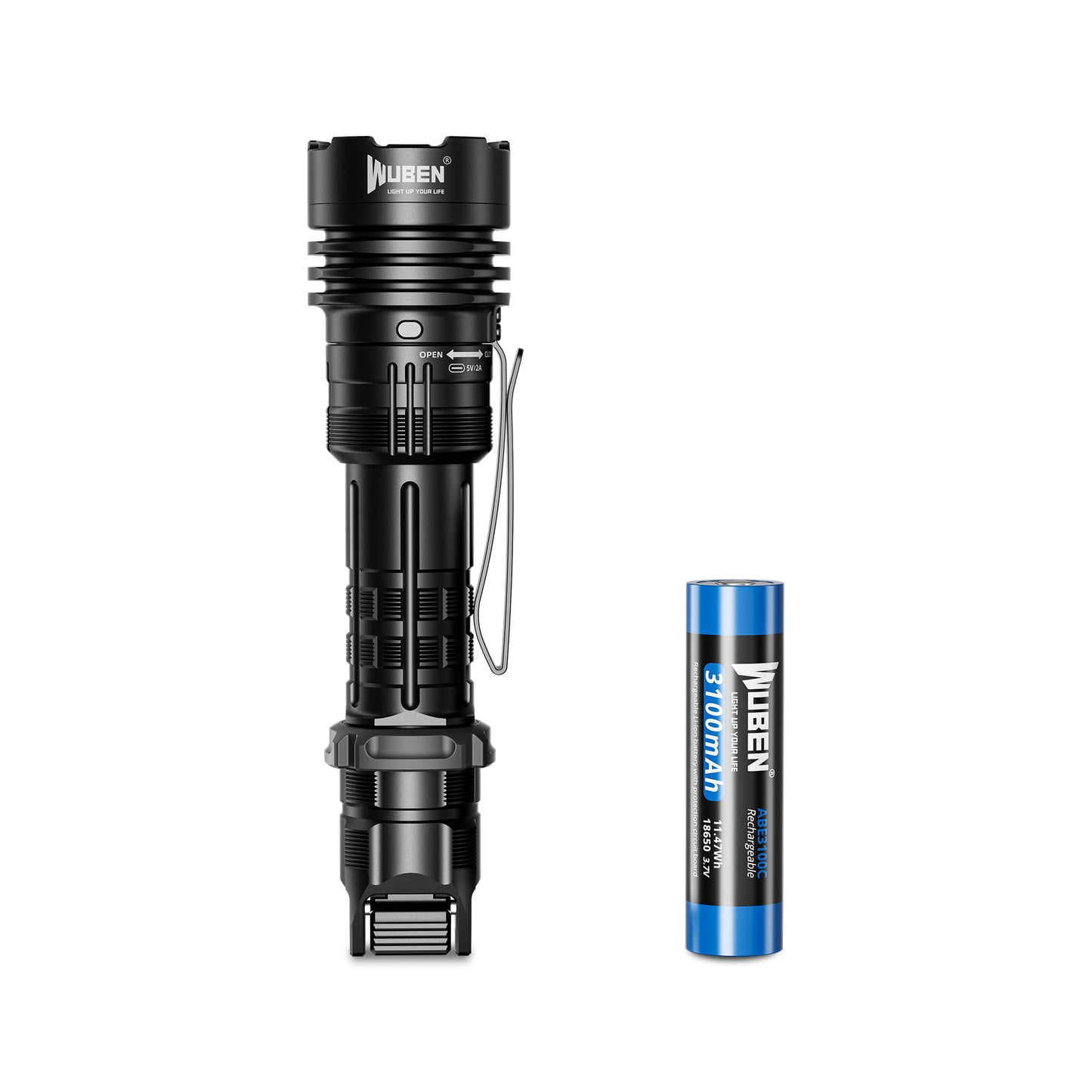 WUBEN T1 2000lm Tactical Torch - Refraction Lighting