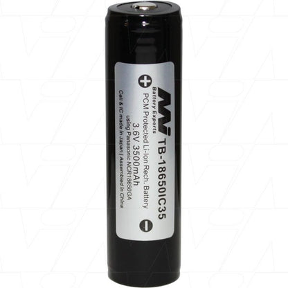 Master Instruments TB - 18650IC35 3500mAh 18650 Rechargeable Li - ion Battery (Protected) - Refraction Lighting