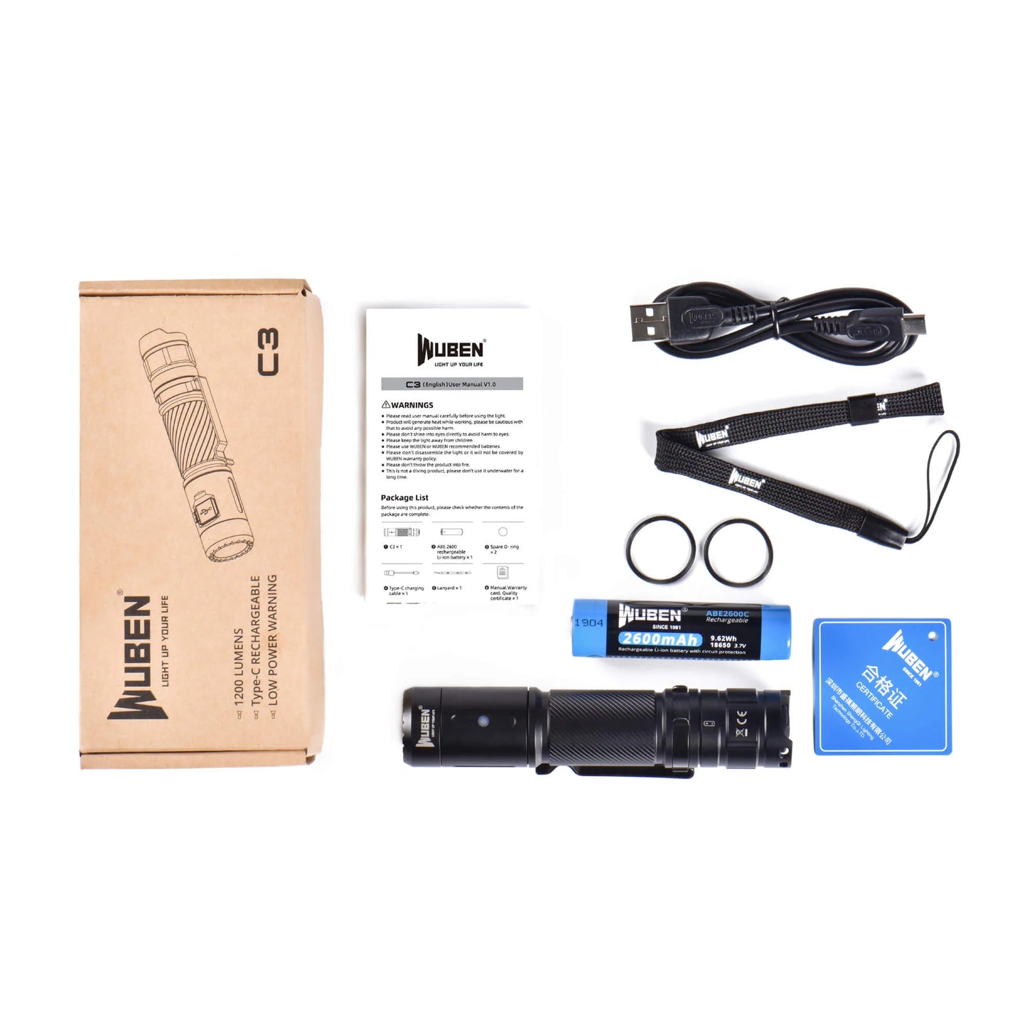 WUBEN C3 1200 Lumen Compact Torch