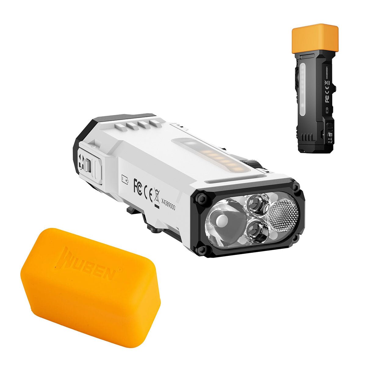 WUBEN X4 Flat EDC 18650 Rechargeable Dual - Beam Torch & Orange Light Kit (Includes Orange Diffuser) - Refraction Lighting