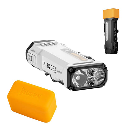WUBEN X4 Flat EDC 18650 Rechargeable Dual - Beam Torch & Orange Light Kit (Includes Orange Diffuser) - Refraction Lighting