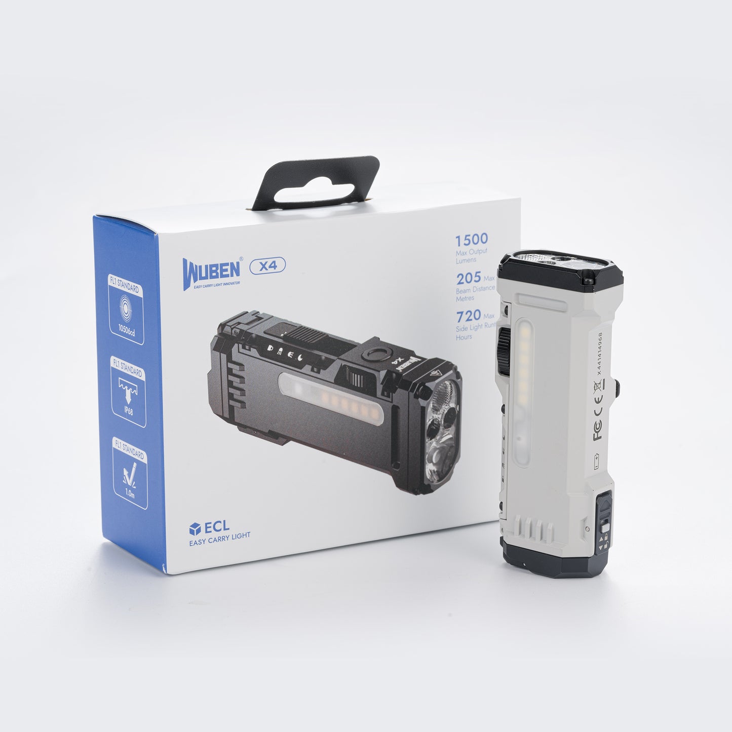 WUBEN X4 Flat EDC 18650 Rechargeable Dual-Beam Torch