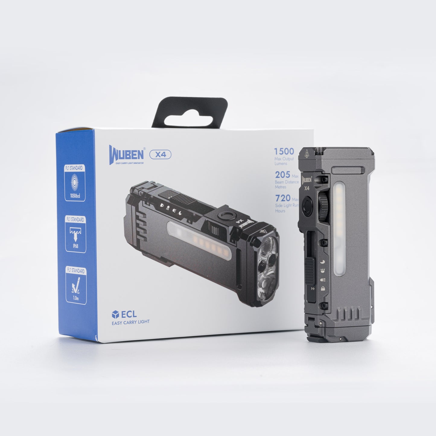WUBEN X4 Flat EDC 18650 Rechargeable Dual-Beam Torch