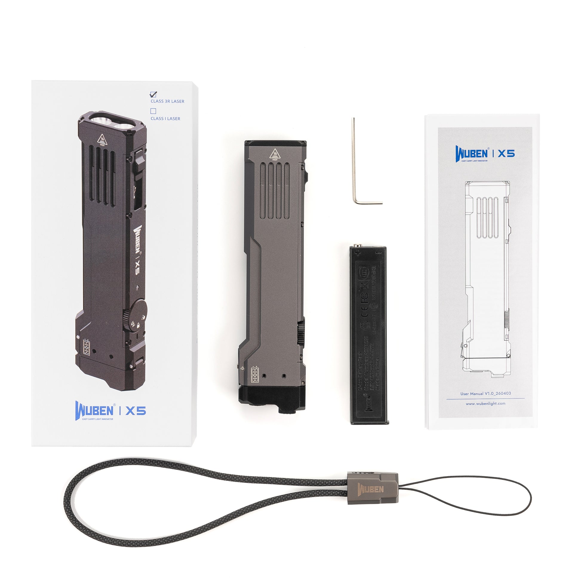 WUBEN X5 3-in-1 1300 Lumens Compact EDC Torch - Refraction Lighting