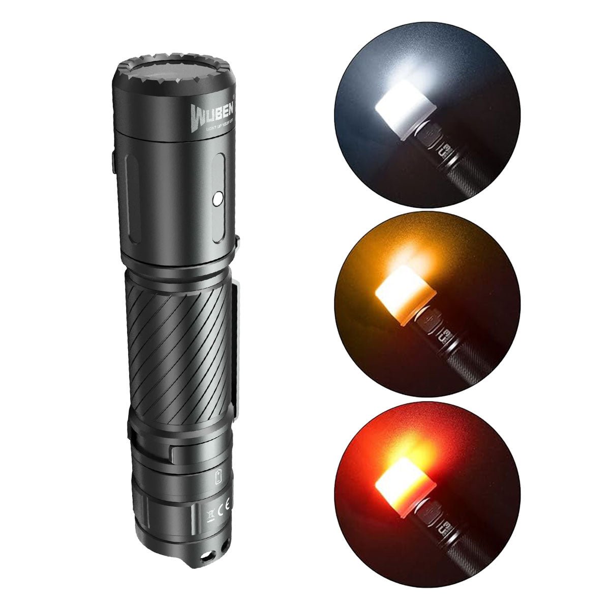 WUBEN C3 1200 Lumen Compact Torch & Diffuser Kit (Includes Diffuser 3 Pack) - Refraction Lighting