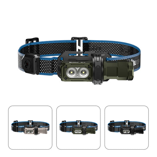 WUBEN E7 2-in-1 Head Torch and EDC Torch - Head Torch Extended Battery Kit (Includes Extender, 18650 Battery & Headband)