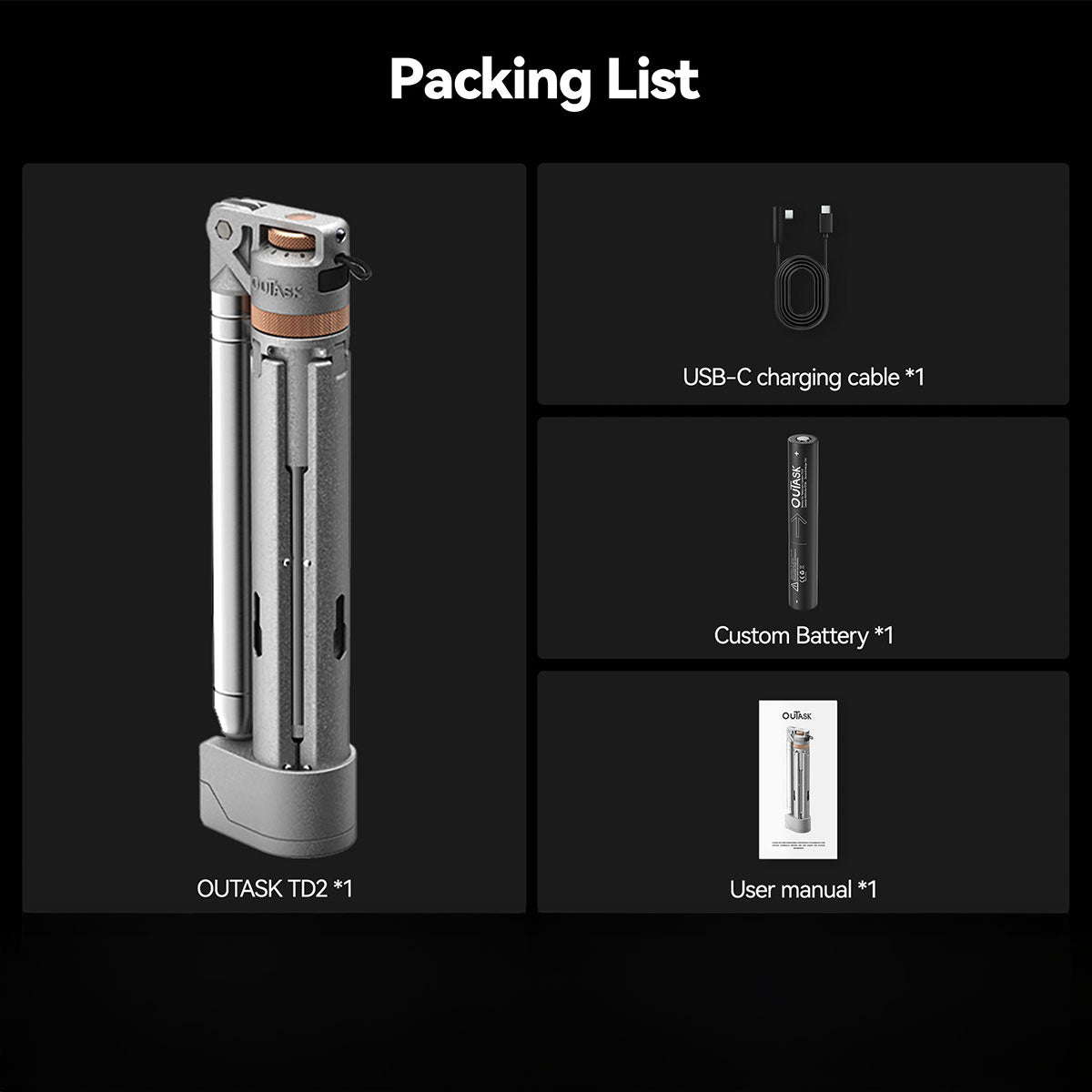 ouTask TD2 Telescopic Lantern - Refraction Lighting