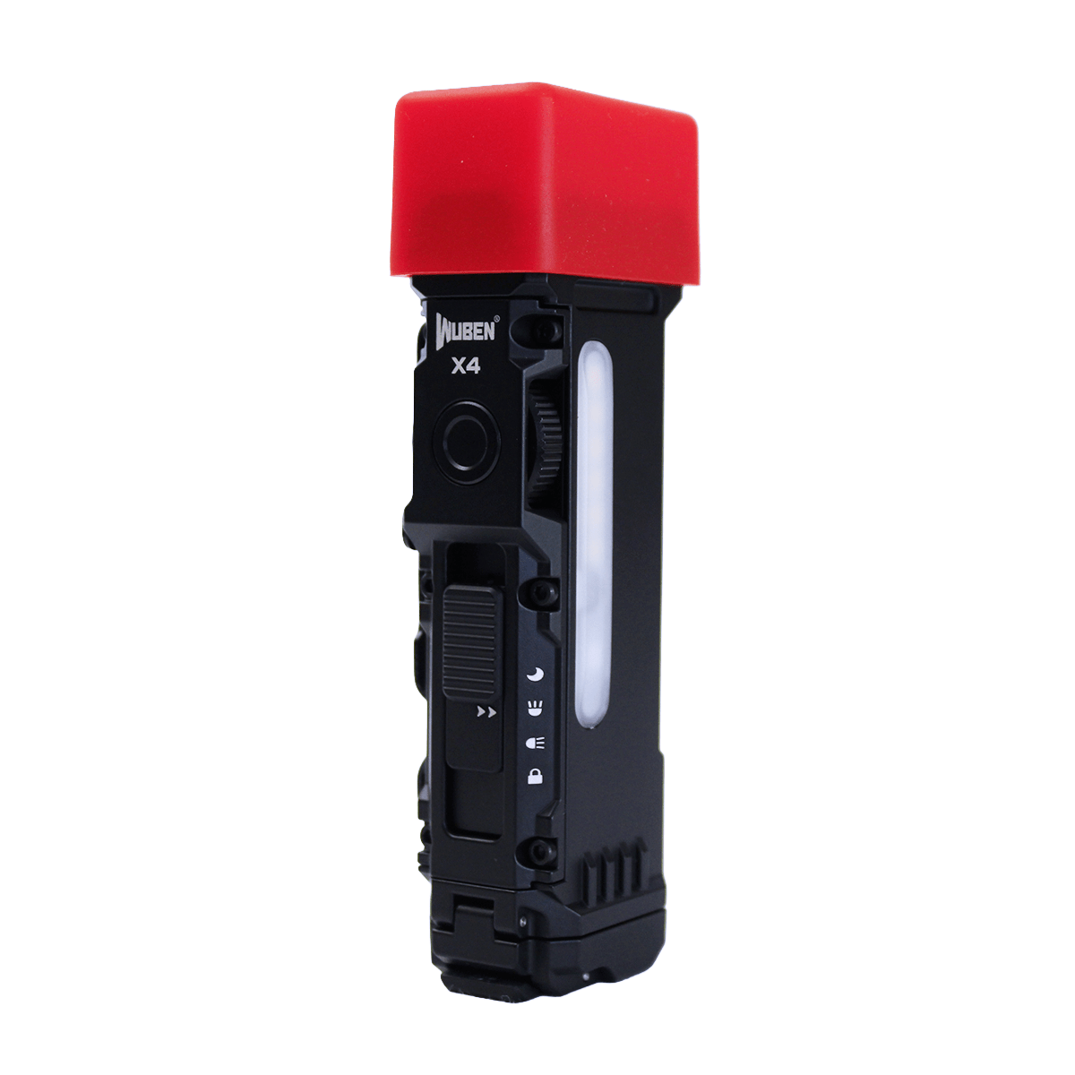 WUBEN X4 Flat EDC 18650 Rechargeable Dual - Beam Torch - Red Light Kit (Includes Red Diffuser) - Refraction Lighting