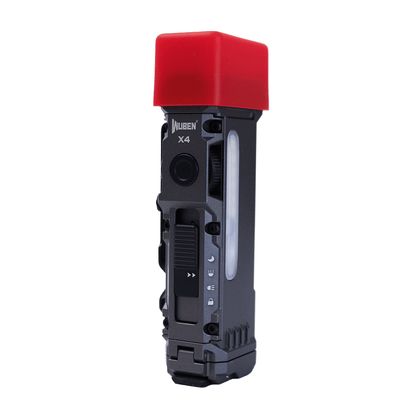 WUBEN X4 Flat EDC 18650 Rechargeable Dual - Beam Torch - Red Light Kit (Includes Red Diffuser) - Refraction Lighting