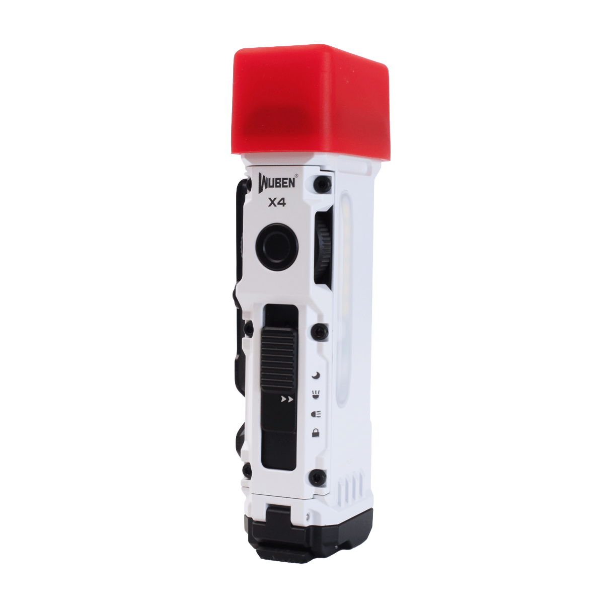 WUBEN X4 Flat EDC 18650 Rechargeable Dual - Beam Torch - Red Light Kit (Includes Red Diffuser) - Refraction Lighting